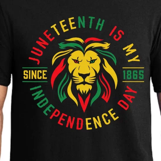 Juneteenth Is My Independence Day Lion Free Ish Since 1865 Pajama Set