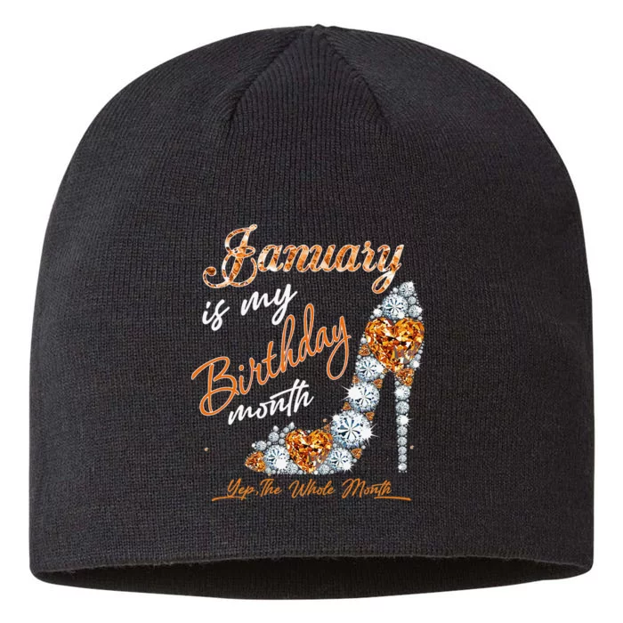 January Is My Birthday The Whole Month Diamond 8 1/2in Sustainable Knit Beanie