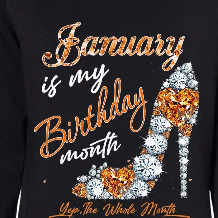 January Is My Birthday The Whole Month Diamond Womens California Wash Sweatshirt