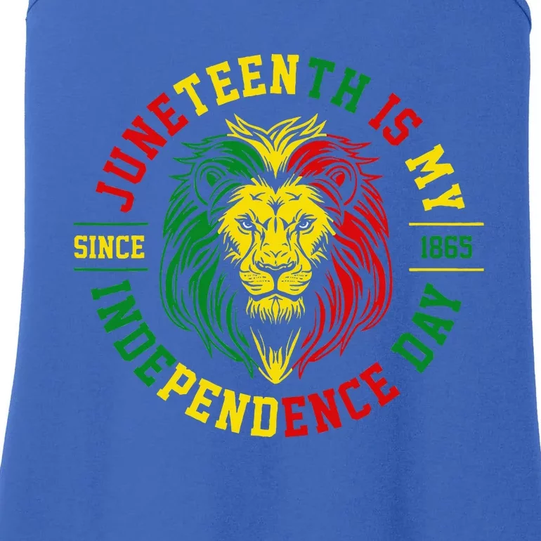 Juneteenth Is My Independence Day Lion Free Ish Since 1865 Ladies Essential Tank