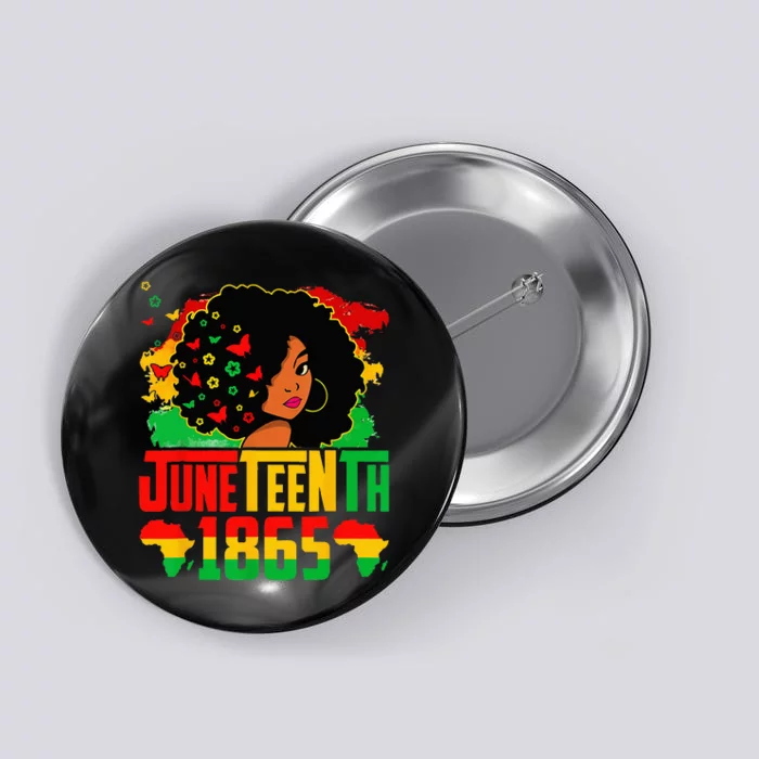 Juneteenth Is My Independence Day Afro Melanin Black Button