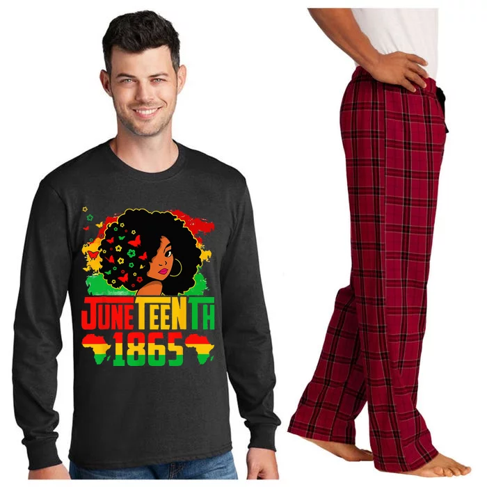 Juneteenth Is My Independence Day Afro Melanin Black Long Sleeve Pajama Set