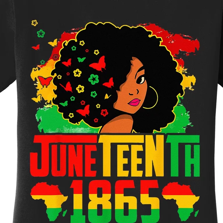 Juneteenth Is My Independence Day Afro Melanin Black Women's T-Shirt