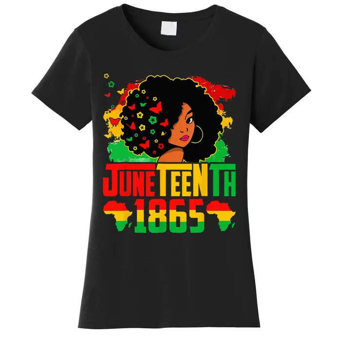 Juneteenth Is My Independence Day Afro Melanin Black Women's T-Shirt