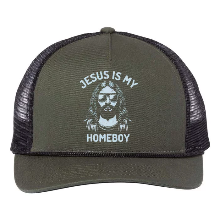 Jesus Is My Homeboy Funny Christian Retro Rope Trucker Hat Cap