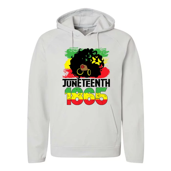 Juneteenth Is My Independence Day Black Women Freedom 1865 Performance Fleece Hoodie