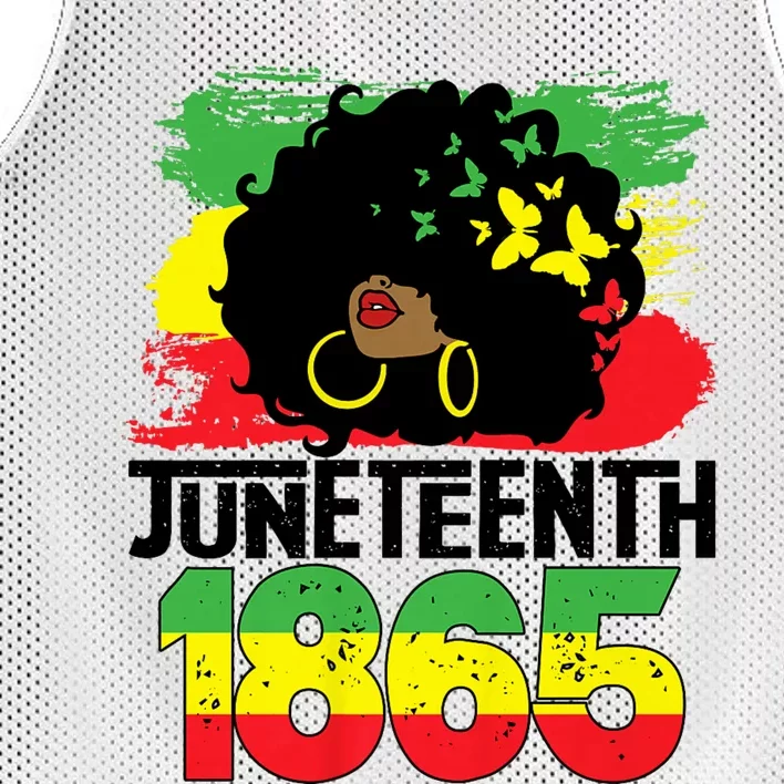 Juneteenth Is My Independence Day Black Women Freedom 1865 Mesh Reversible Basketball Jersey Tank