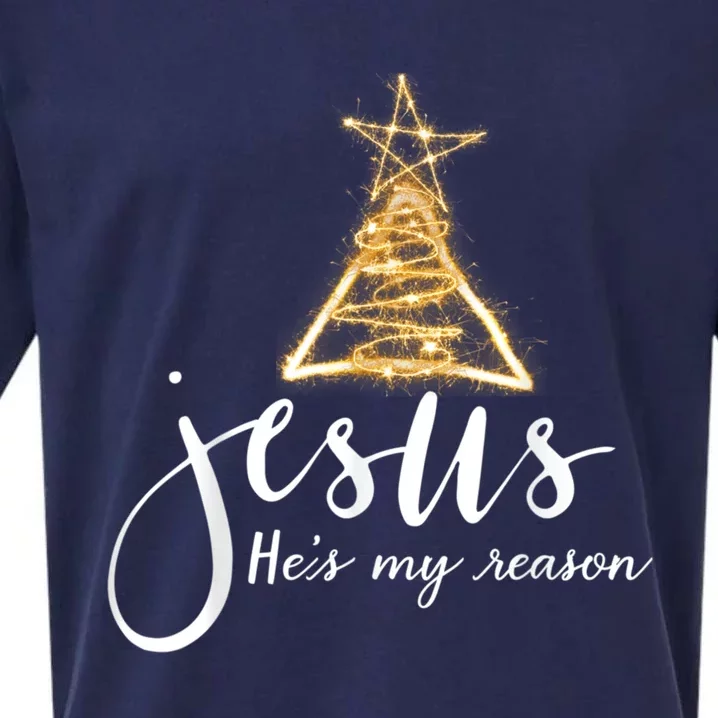 Jesus Is My Reason For The Season Funny Christmas Sueded Cloud Jersey T-Shirt