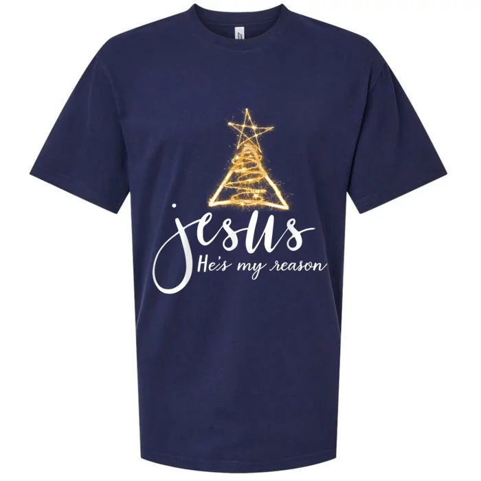 Jesus Is My Reason For The Season Funny Christmas Sueded Cloud Jersey T-Shirt