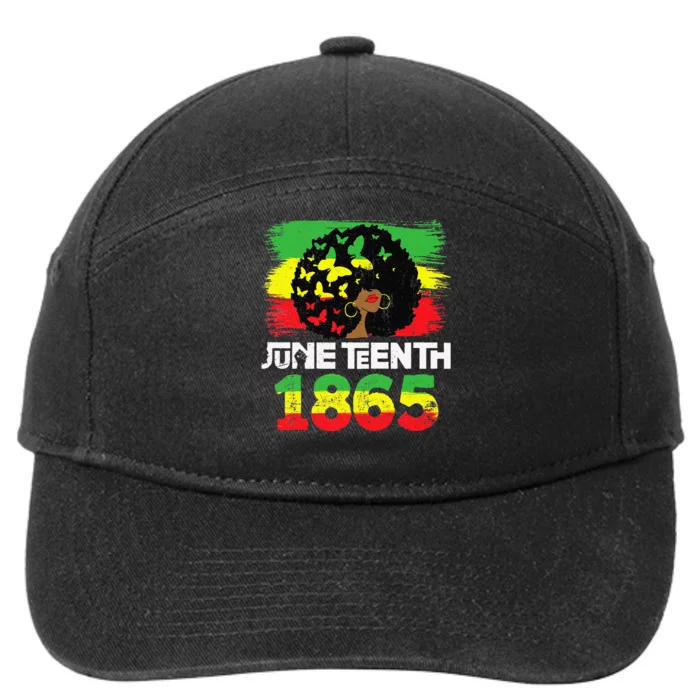 Juneteenth Is My Independence Day Black  Black Pride 7-Panel Snapback Hat