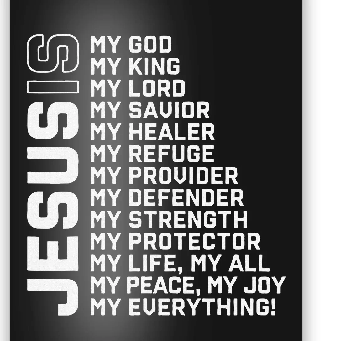 Jesus Is My God My King My Lord My Savior Christian Poster