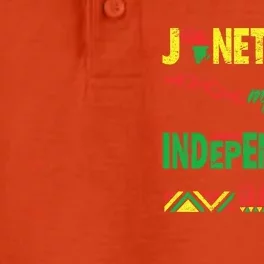 Juneteenth is my independence day tee for wo and Dry Zone Grid Performance Polo