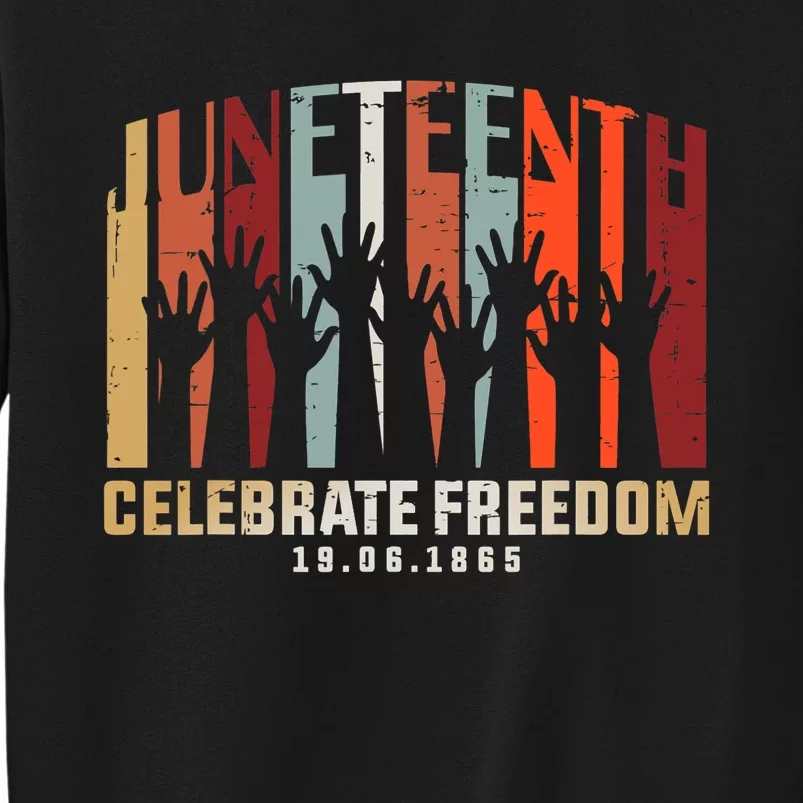 Juneteenth Is My Independence 1865 Women 4th July Love Tall Sweatshirt