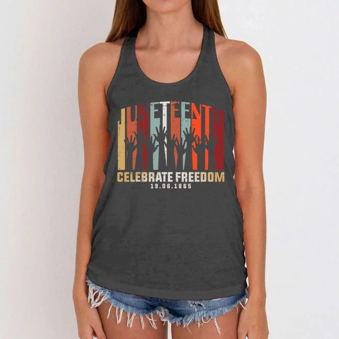 Juneteenth Is My Independence 1865 Women 4th July Love Women's Knotted Racerback Tank