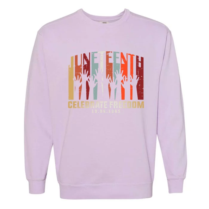 Juneteenth Is My Independence 1865 Women 4th July Love Garment-Dyed Sweatshirt