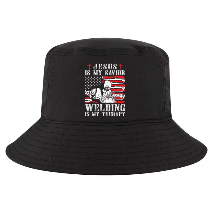 Jesus Is My Savior Welding Christian Weld American Flag Cool Comfort Performance Bucket Hat