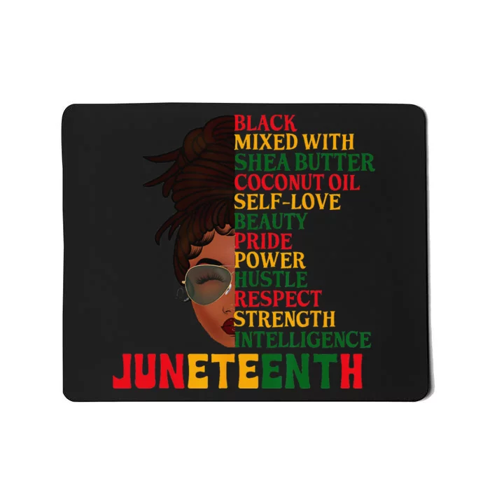 Juneteenth Is My Independence Day Black  Black Pride Mousepad