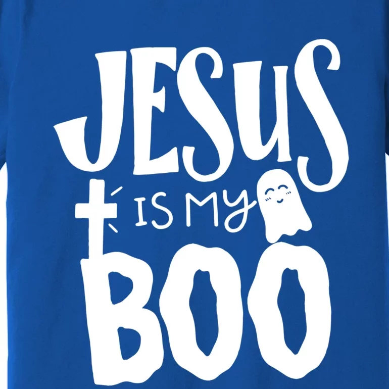 Jesus Is My Boo Funny Christian Halloween Quote Humor Gift Premium T-Shirt