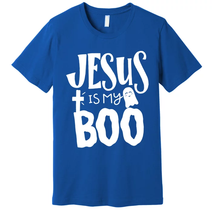 Jesus Is My Boo Funny Christian Halloween Quote Humor Gift Premium T-Shirt