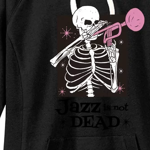 Jazz Is Not Dead Skeleton Women's Fleece Hoodie