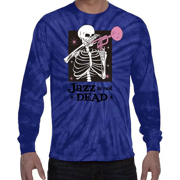 Jazz Is Not Dead Skeleton Tie-Dye Long Sleeve Shirt