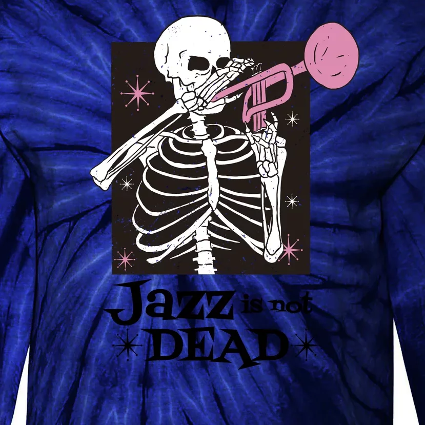 Jazz Is Not Dead Skeleton Tie-Dye Long Sleeve Shirt