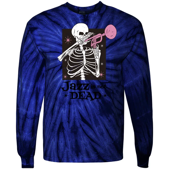 Jazz Is Not Dead Skeleton Tie-Dye Long Sleeve Shirt