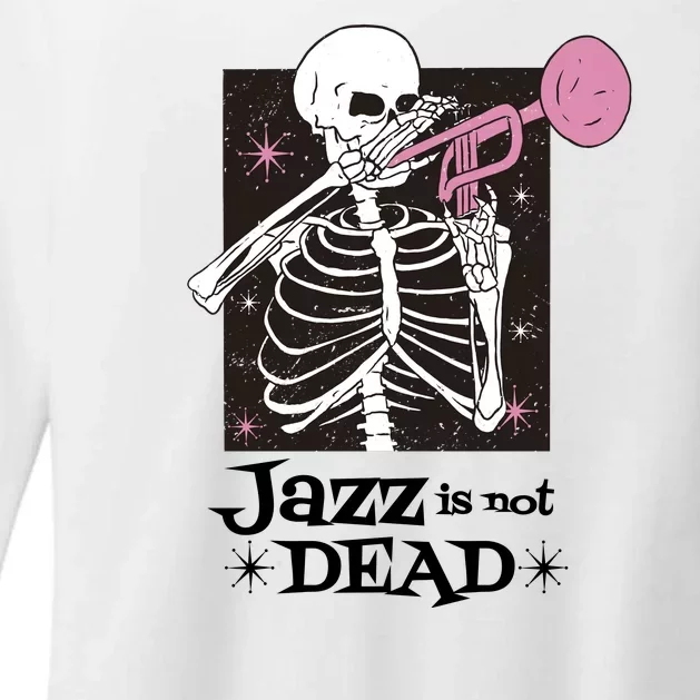 Jazz Is Not Dead Skeleton Womens CVC Long Sleeve Shirt