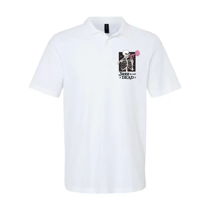 Jazz Is Not Dead Skeleton Softstyle Adult Sport Polo