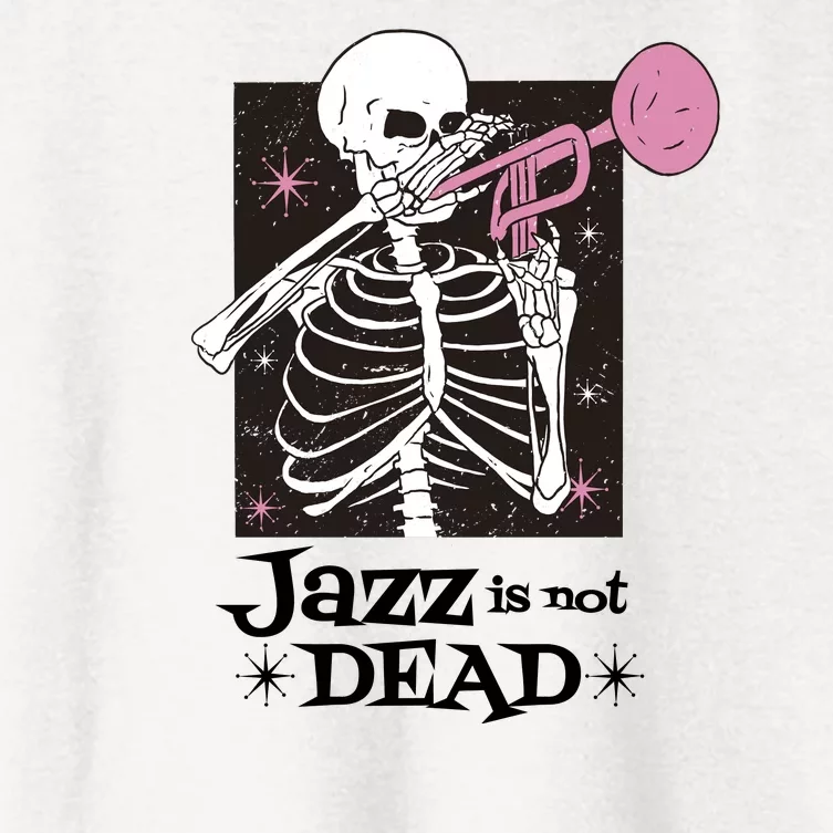 Jazz Is Not Dead Skeleton Women's Crop Top Tee