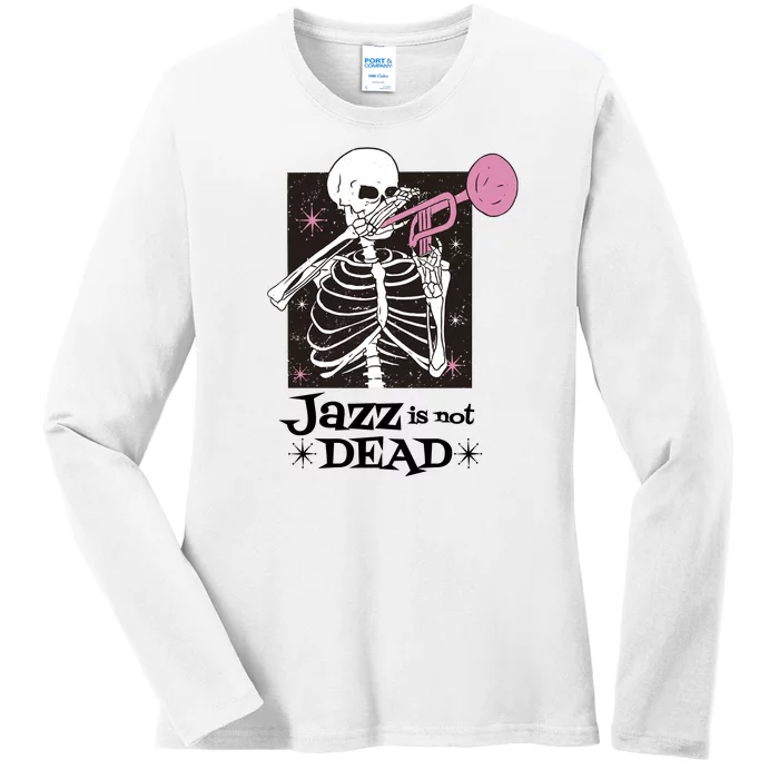 Jazz Is Not Dead Skeleton Ladies Long Sleeve Shirt