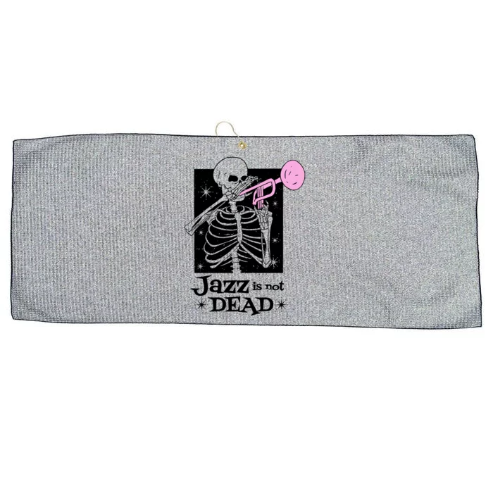 Jazz Is Not Dead Skeleton Large Microfiber Waffle Golf Towel