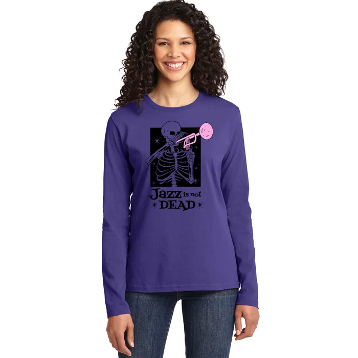 Jazz Is Not Dead Skeleton Ladies Long Sleeve Shirt