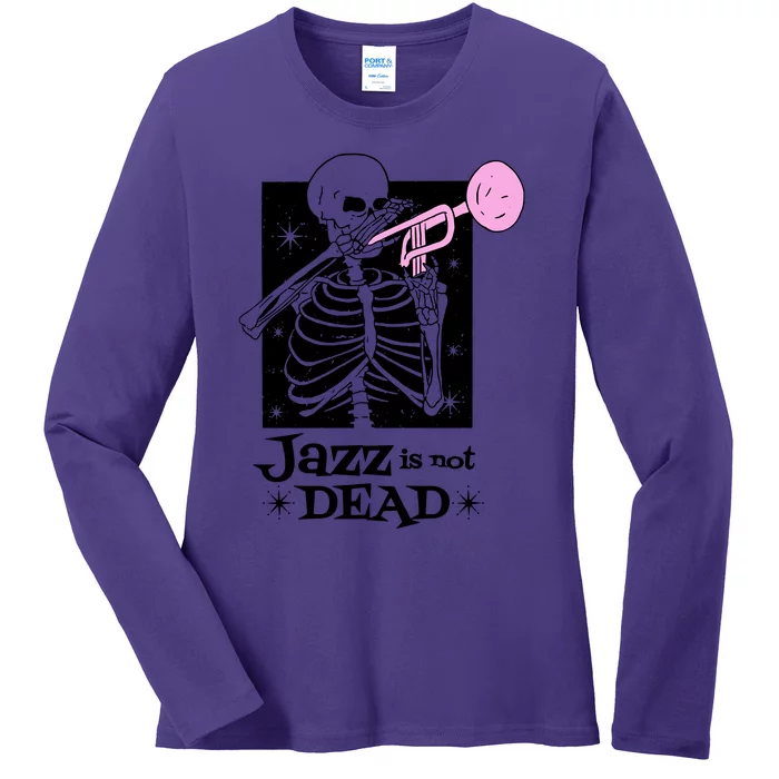 Jazz Is Not Dead Skeleton Ladies Long Sleeve Shirt