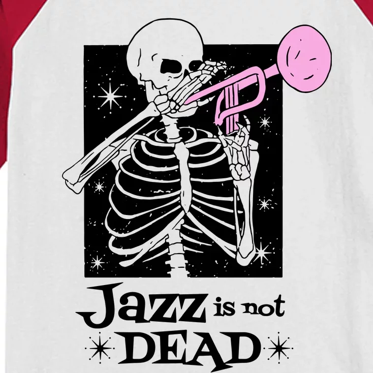 Jazz Is Not Dead Skeleton Kids Colorblock Raglan Jersey