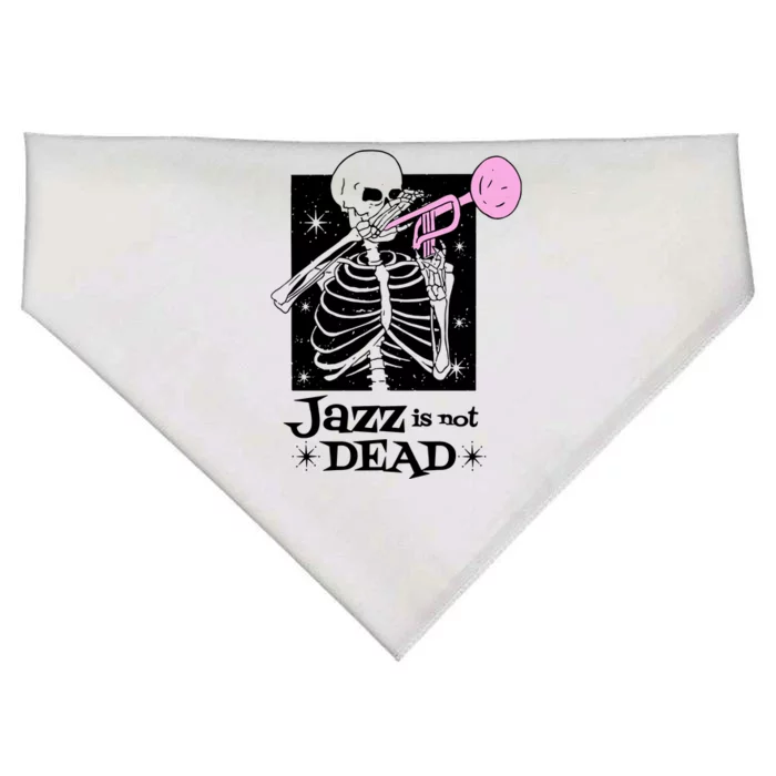 Jazz Is Not Dead Skeleton USA-Made Doggie Bandana