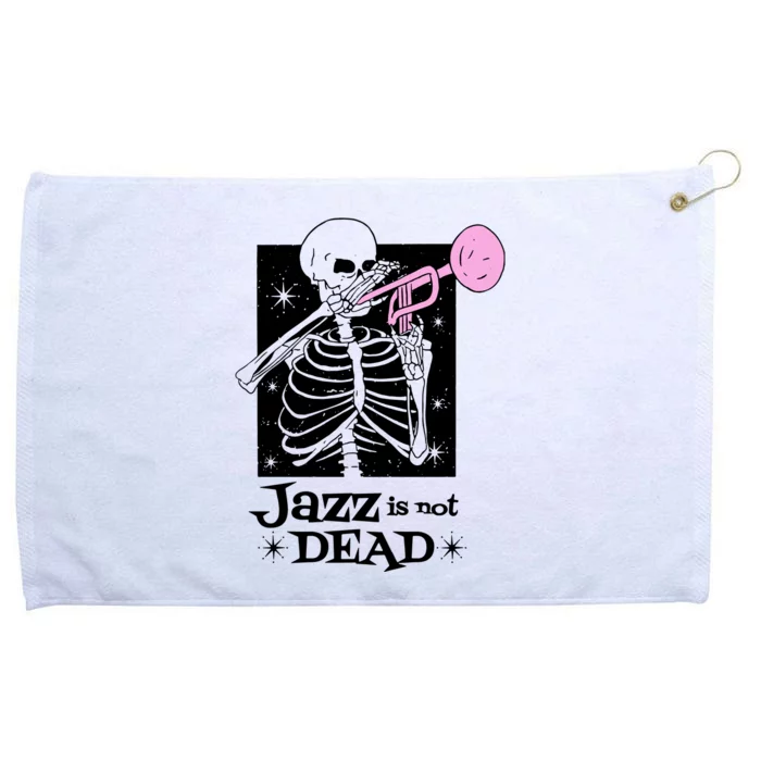 Jazz Is Not Dead Skeleton Grommeted Golf Towel