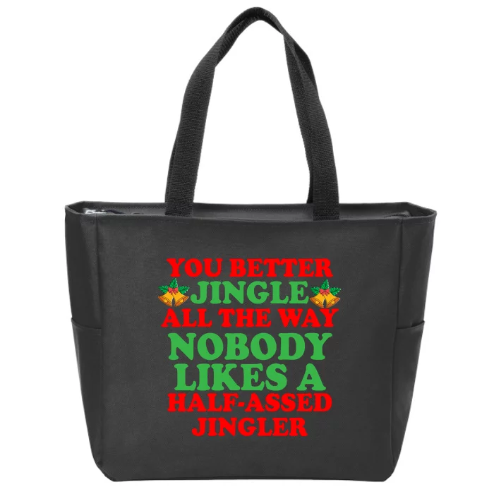 Jingle All the way Zip Tote Bag