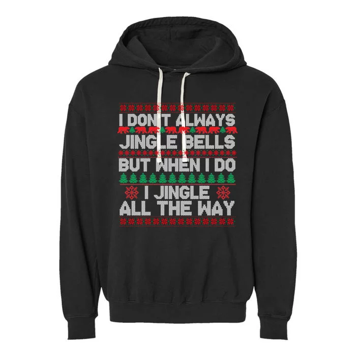 Jingle Bells All The Way Garment-Dyed Fleece Hoodie