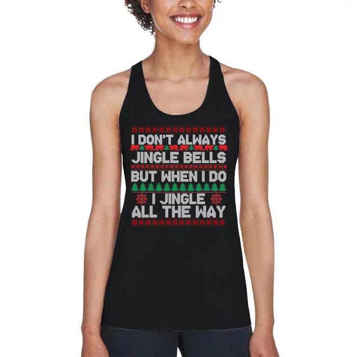 Jingle Bells All The Way Women's Racerback Tank