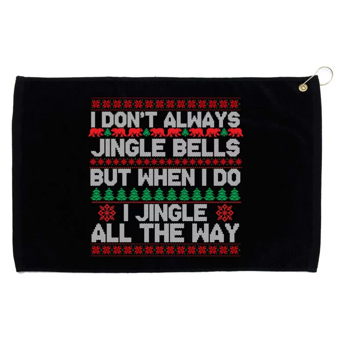 Jingle Bells All The Way Grommeted Golf Towel