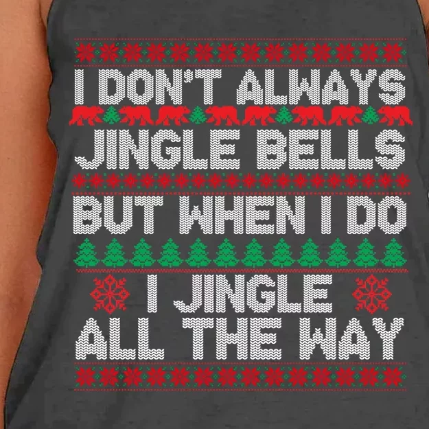 Jingle Bells All The Way Women's Knotted Racerback Tank