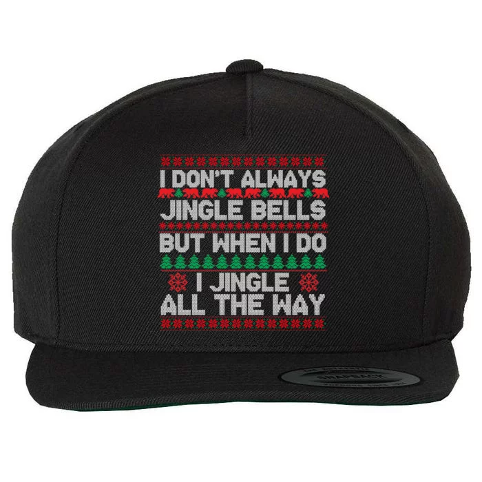 Jingle Bells All The Way Wool Snapback Cap