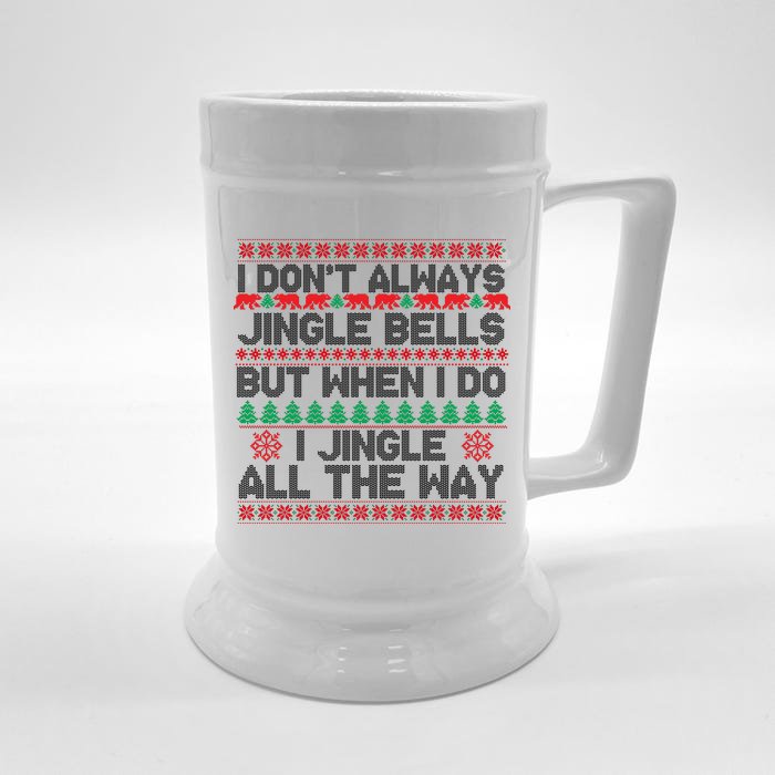 Jingle Bells All The Way Front & Back Beer Stein