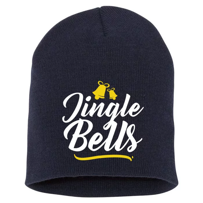 Jingle Bells Classic Christmas Short Acrylic Beanie