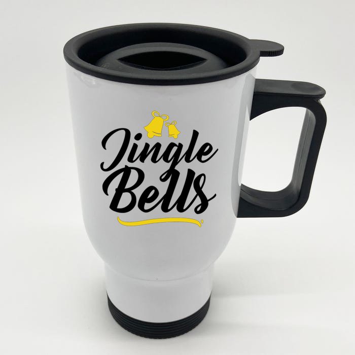 Jingle Bells Classic Christmas Front & Back Stainless Steel Travel Mug