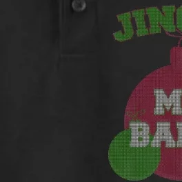 Jingle My Balls Funny X-Mas Dry Zone Grid Performance Polo