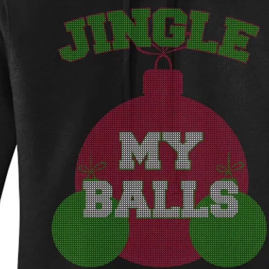 Jingle My Balls Funny X-Mas Women's Pullover Hoodie