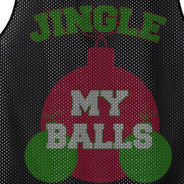 Jingle My Balls Funny X-Mas Mesh Reversible Basketball Jersey Tank