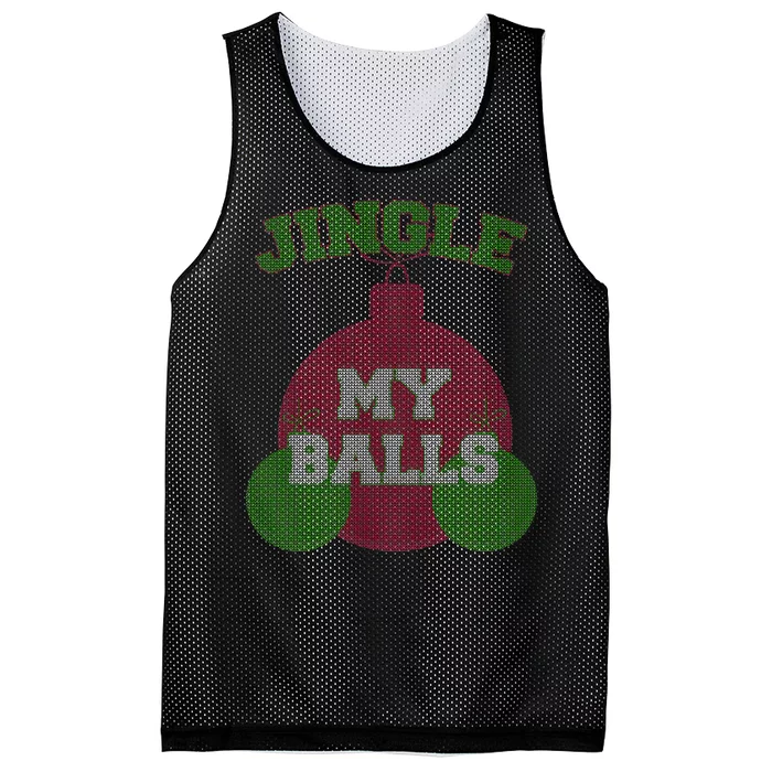 Jingle My Balls Funny X-Mas Mesh Reversible Basketball Jersey Tank